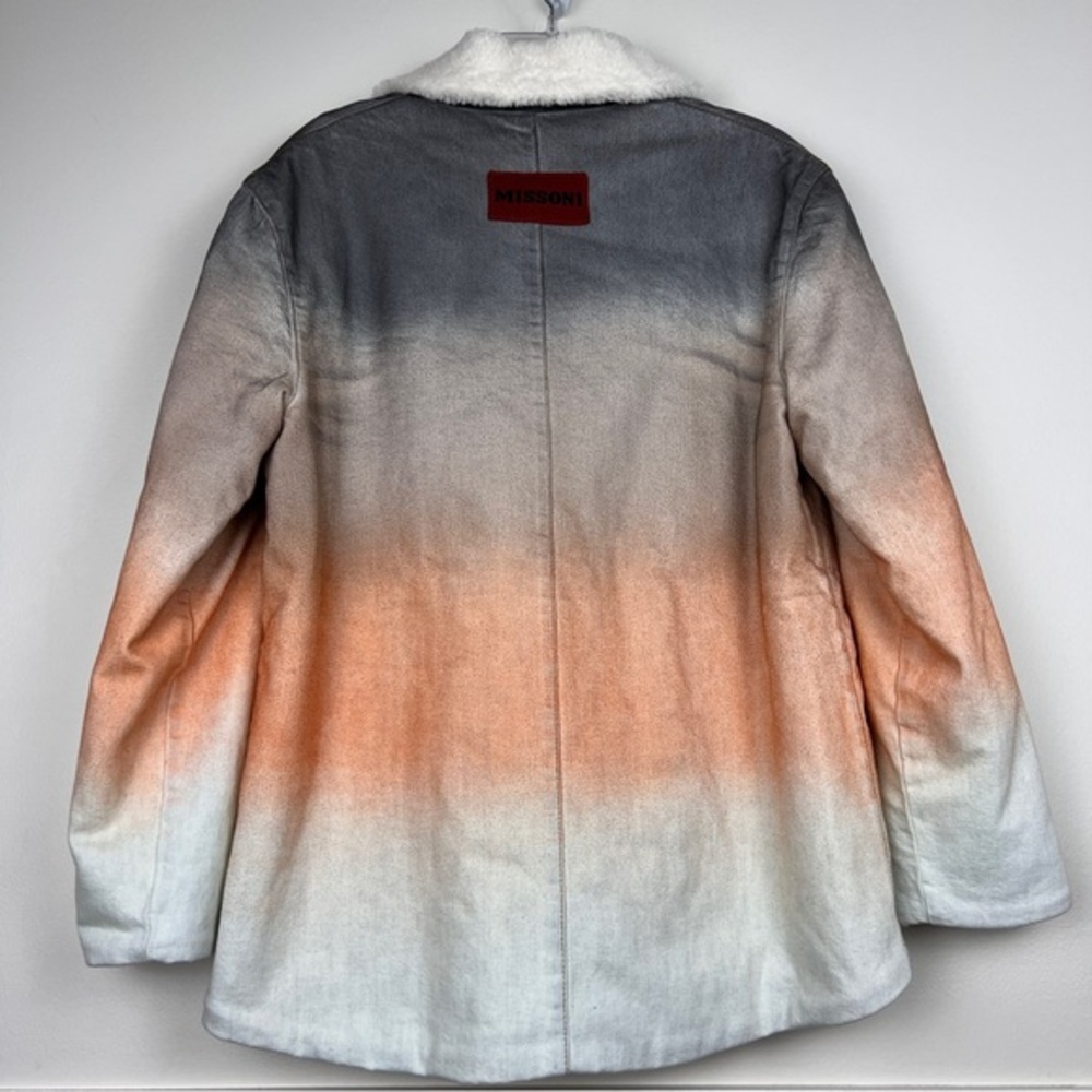 Missoni Ombré Tie Dyed Sherpa Lined Coat - Picture 10 of 14